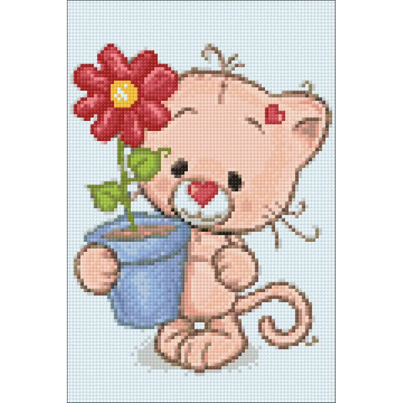 (Abandonné C) Chatons avec cadeau 19*27 cm WD2367