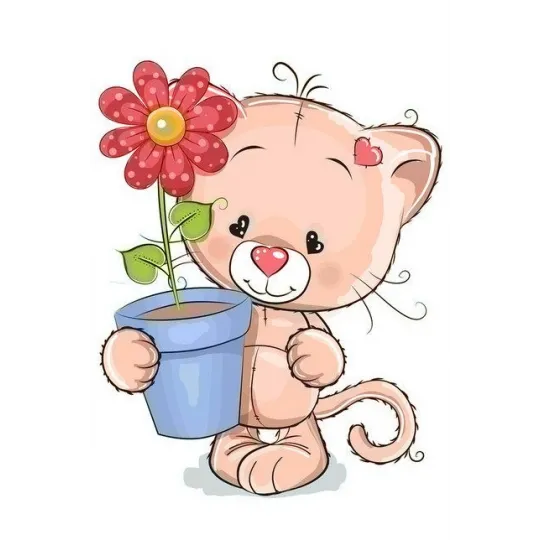 (Abandonné C) Chatons avec cadeau 19*27 cm WD2367