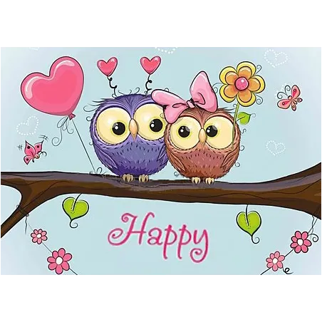 (C arrêté) Hibou Date 38*27 cm WD2320