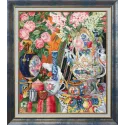 Kreuzstich-Set "Porzellan und Blumen. 1915" 40,8×35 cm S/MK075
