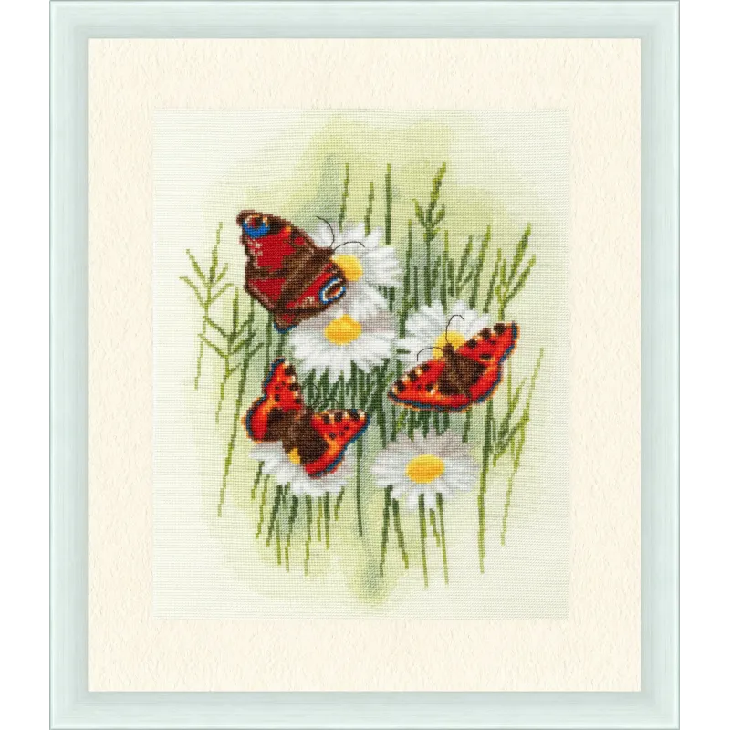 (Discontinued) Cross stitch kit "Magic Butterflies" 30x24 cm S/BR020