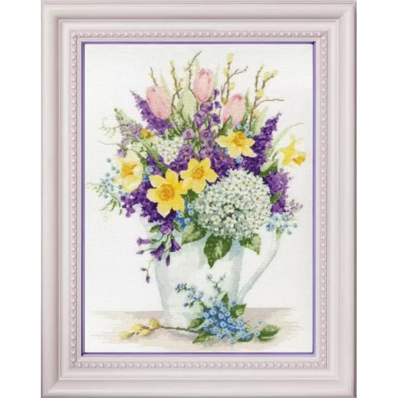 Cross stitch kit "Primroses" 41.7 × 30.7 cm S/AK009