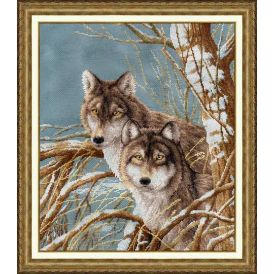 (Eingestellt) Kreuzstich-Set "Waldfreunde" 34.5x29 cm S/DZH043