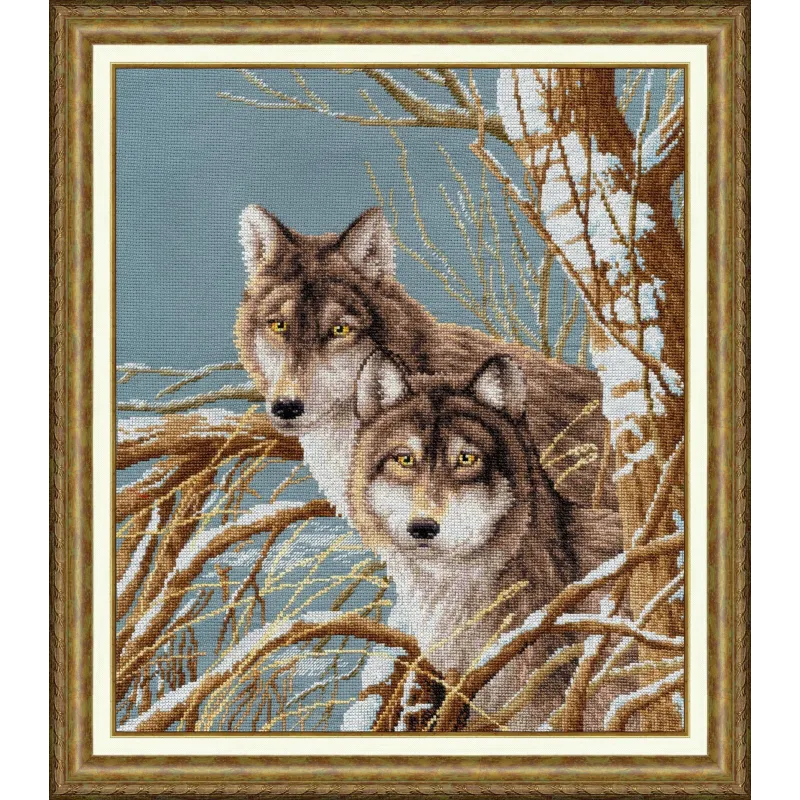 (Discontinued) Cross stitch kit "Forest Friends" 34.5x29 cm S/DZH043