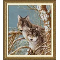 (Discontinued) Cross stitch kit "Forest Friends" 34.5x29 cm S/DZH043