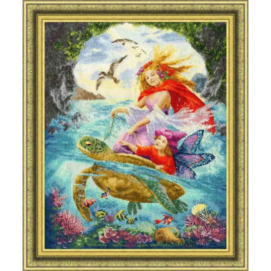 (Discontinued) Cross stitch kit "Sea Fairies" 41.5x33 cm S/F036