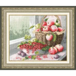 Kryželiu siuvinėjimo rinkinys "Obuolių šventė" 24 x 30.1 cm S/FI010