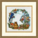 Cross stitch kit "Autumn Letters" 23.3×24.7 cm S/KP005