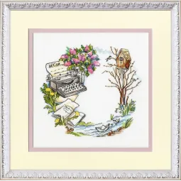 Cross stitch kit "Spring in the air" 21.2 × 23.2 cm S/KP008