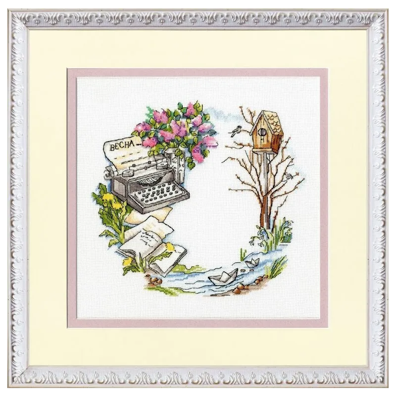 Cross stitch kit "Spring in the air" 21.2 × 23.2 cm S/KP008