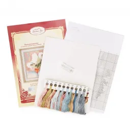 (Eingestellt) Kreuzstick-Set "Pfingstrosen-Rhapsodie" 26,5 x 20 cm S/LTS081