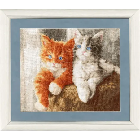 Cross stitch kit "Fluffy Kittens" 24.5x30.5 cm S/NL047