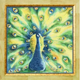 Kreuzstich-Set "Pfau" 38,2 × 38 cm S/RS022