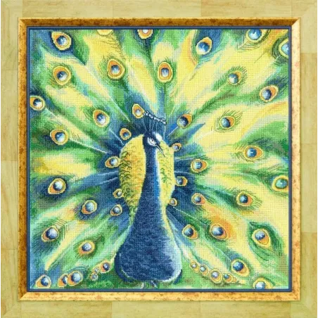 Kreuzstich-Set "Pfau" 38,2 × 38 cm S/RS022