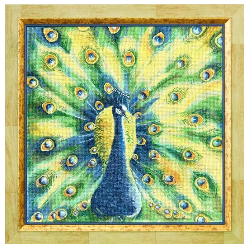Kreuzstich-Set "Pfau" 38,2 × 38 cm S/RS022