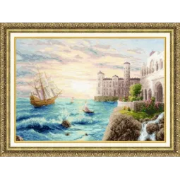 (Discontinued) Cross stitch kit "Sea Shore" 35x50 cm S/MM025