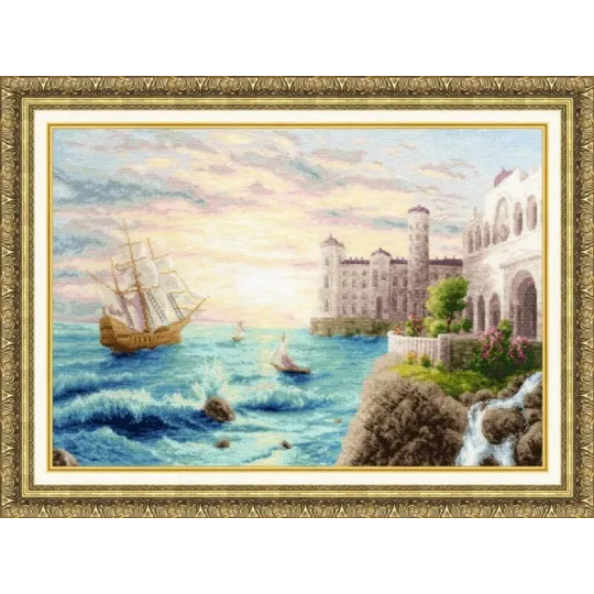 (Discontinued) Cross stitch kit "Sea Shore" 35x50 cm S/MM025
