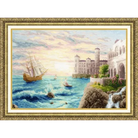 (Discontinued) Cross stitch kit "Sea Shore" 35x50 cm S/MM025