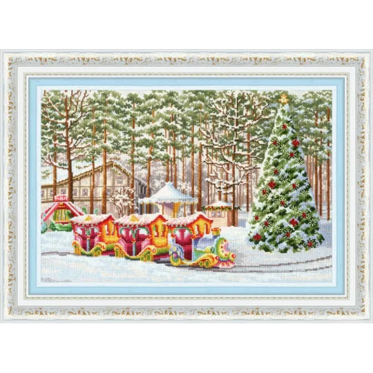Kreuzstich-Set "New Year Express" 27.8× 41.3 cm S/SO016