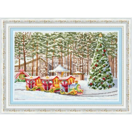 Cross stitch kit "New Year Express" 27.8× 41.3 cm S/SO016