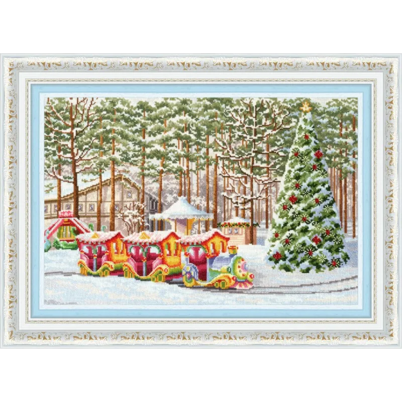 Kreuzstich-Set "New Year Express" 27.8× 41.3 cm S/SO016