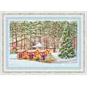 Cross stitch kit "New Year Express" 27.8× 41.3 cm S/SO016