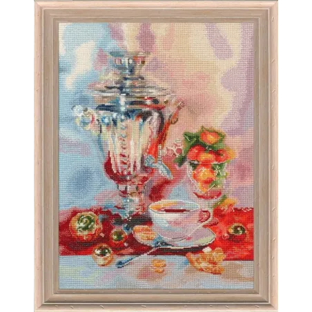 (Eingestellt) Kreuzstich-Set "Teeparty" 38 × 28 cm S/SZH063