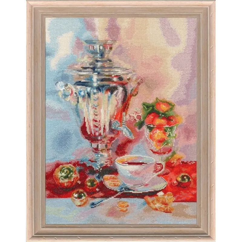 (Discontinued) Cross stitch kit "Tea party" 38 × 28 cm S/SZH063