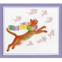 (Eingestellt) Kreuzstich-Set „Jagd auf rosa Mäuse“ 24,6 × 28,3 cm S/VK055