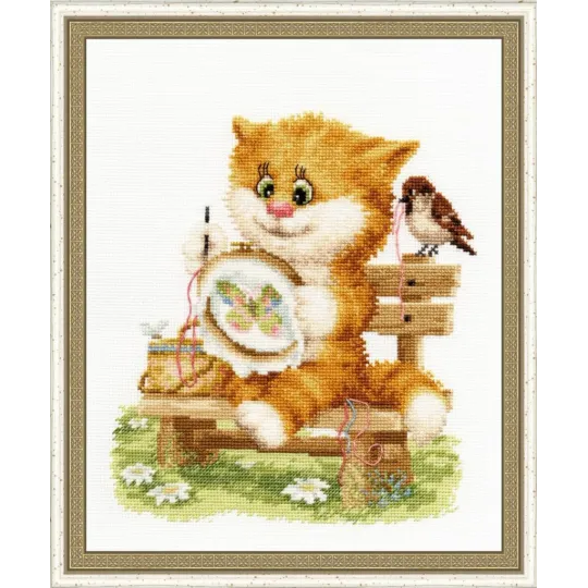 (Discontinued) Cross stitch kit "Fun stitches" 18 × 15.5 cm S/VK060