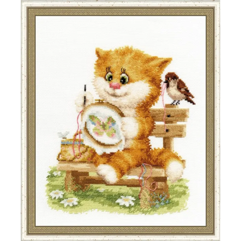 (Non disponible) Kit de point de croix "Fun stitches" 18 × 15,5 cm S/VK060