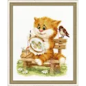 (Non disponible) Kit de point de croix "Fun stitches" 18 × 15,5 cm S/VK060