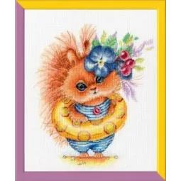 Cross stitch kit "Let's go swimming!" 21.2×17.5 cm S/VK065