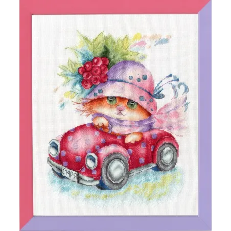 (Eingestellt) Kreuzstich-Set "Ich reite mit dem Wind!" 22 × 17.5 cm S/VK066