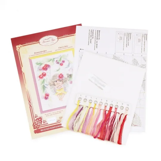 Cross stitch kit "Cherry fairy" 29,5 x 22,6 cm S/VK067