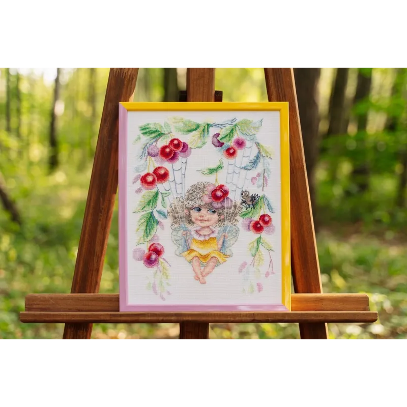 Cross stitch kit "Cherry fairy" 29,5 x 22,6 cm S/VK067