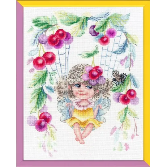 Cross stitch kit "Cherry fairy" 29,5 x 22,6 cm S/VK067