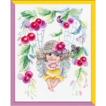Kreuzstich-Set "Kirschfee" 29,5 x 22,6 cm S/VK067