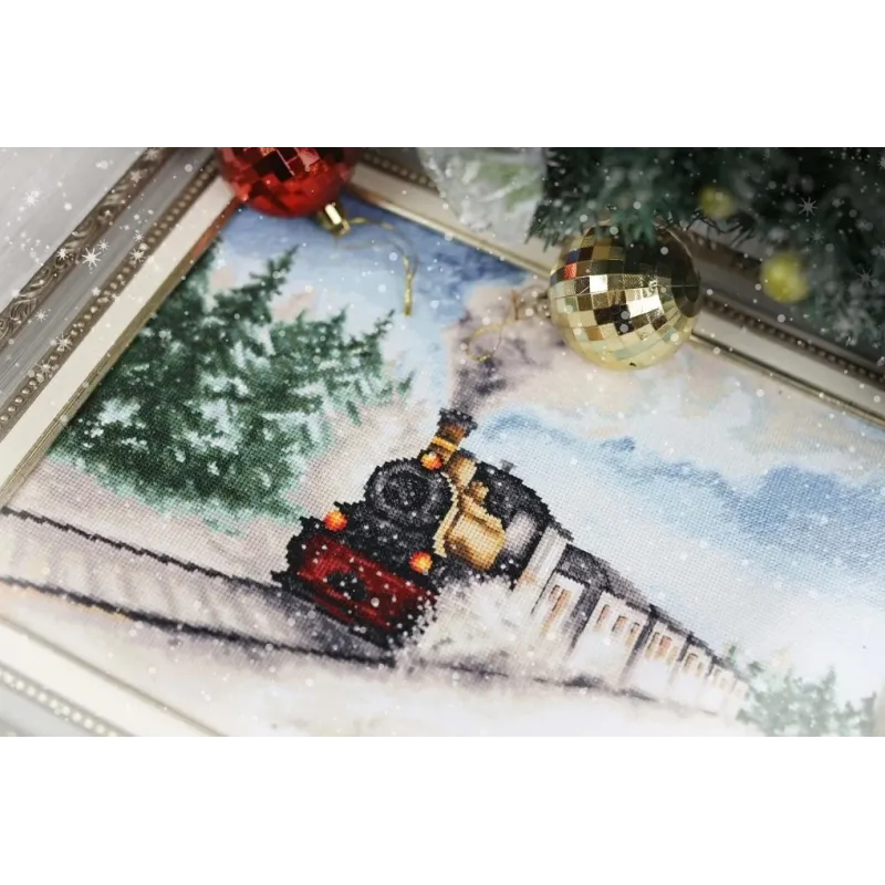 Cross stitch kit "Winter express" 22.3 × 30 cm S/DL038