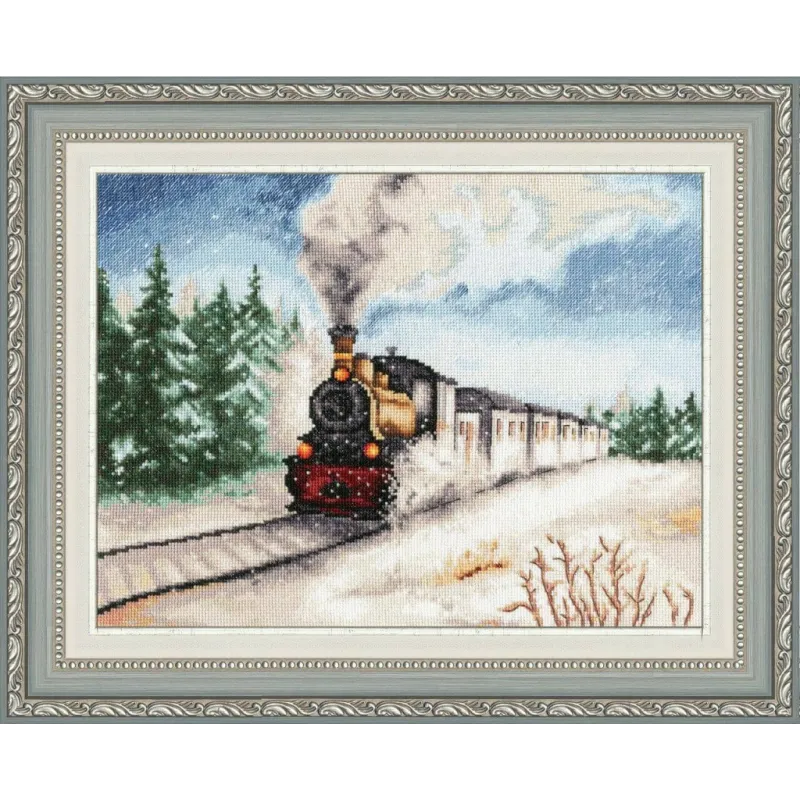 Kreuzstichset "Winterexpress" 22.3 × 30 cm S/DL038