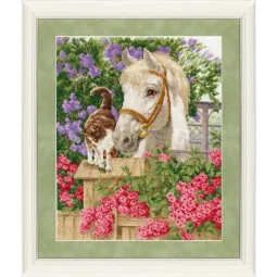 (Discontinued) Cross stitch kit "Sunny Morning" 33.5x27 cm S/Z053