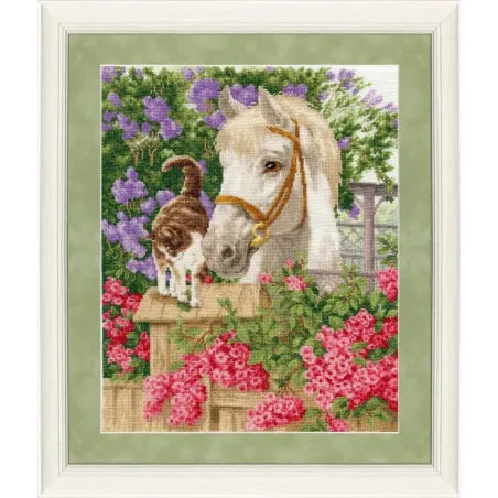 (Discontinued) Cross stitch kit "Sunny Morning" 33.5x27 cm S/Z053