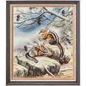 (Nicht mehr lieferbar) Kreuzstich-Set "Streifenhörnchen" 42 × 34.8 cm S/Z057
