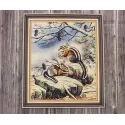 (Discontinued) Cross stitch kit "Chipmunks" 42 × 34.8 cm S/Z057
