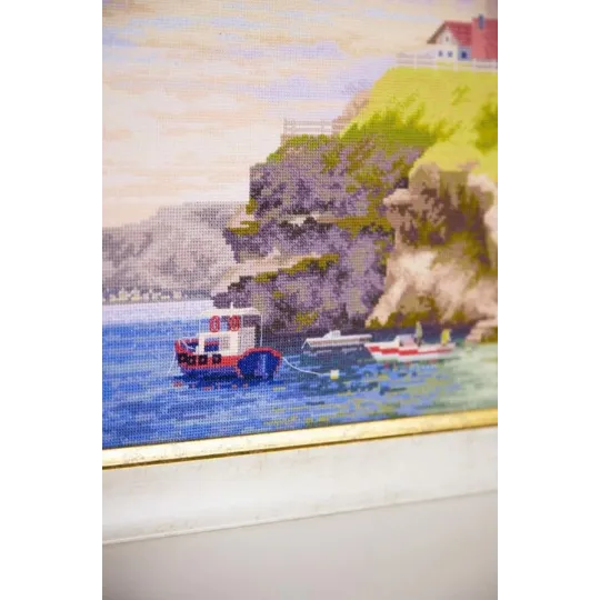 Counted cross stitch kit "Bay of Golden Clouds" 36x32.7 cm S/LP065