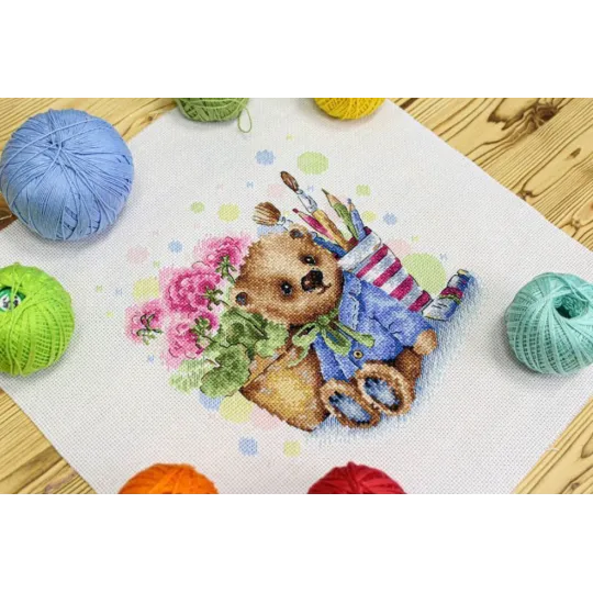 Kit de point de croix "Mascotte en peluche" SNV-828