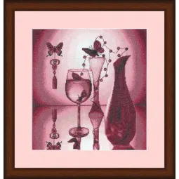 (Discontinued) Cross stitch kit "Triptych. Glass Beads" 34,4x32,4 S/T008