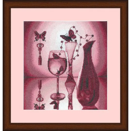 (Discontinued) Cross stitch kit "Triptych. Glass Beads" 34,4x32,4 S/T008