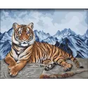 Wizardi painting by number kit. Amur tiger 40x50 cm H090