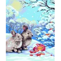 VENTE (Arrêté) Kit de peinture par numéros Wizardi Lapins dans la forêt d'hiver 40x50 cm L018 VENTE (Arrêté) Kit de peinture par numéros Wizardi Lapins dans la forêt d'hiver 40x50 cm L018